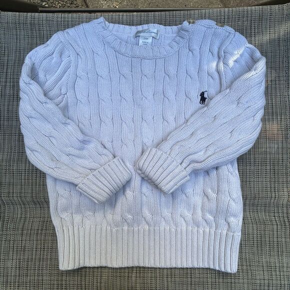 Ralph Lauren Other - Ralph Lauren Boy's Chunky Cable Knit Sweater Fisherman Cream Neutral 24MO Preppy